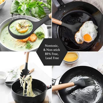 19-Piece Silicone Kitchen Utensil Set | Heat Resistant Non-Stick Kitchen Tools