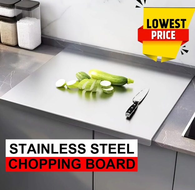 Stainless Steel Chopping Board – Non-Slip Design