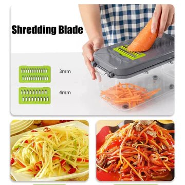 22-in-1 Vegetable Cutter with Storage Basket