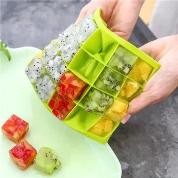 24-Cube Silicone Ice Tray with Lid