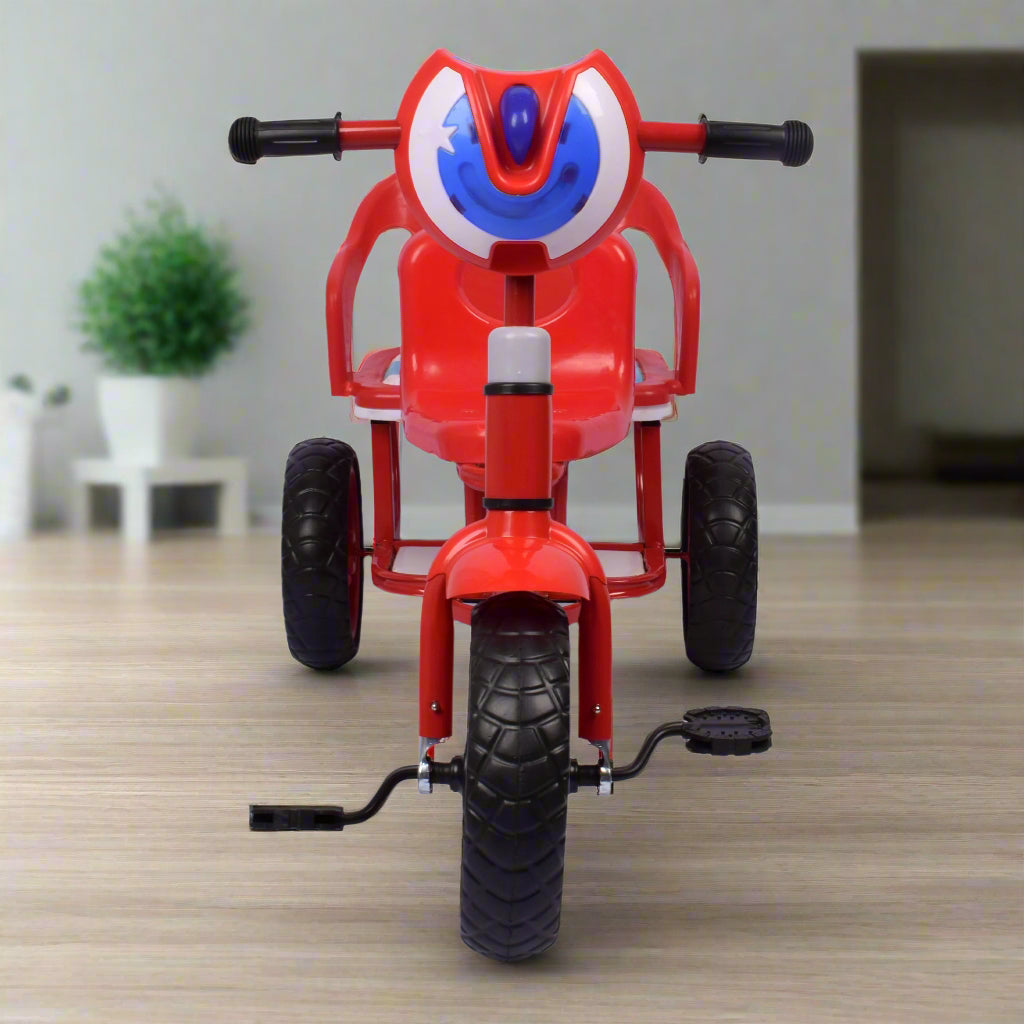 Red kids tricycle T-226F with steel frame
