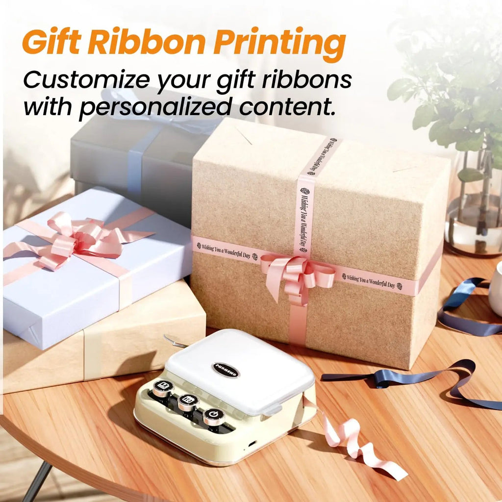 Vintage Ribbon Printer – Retro Bluetooth Label Maker