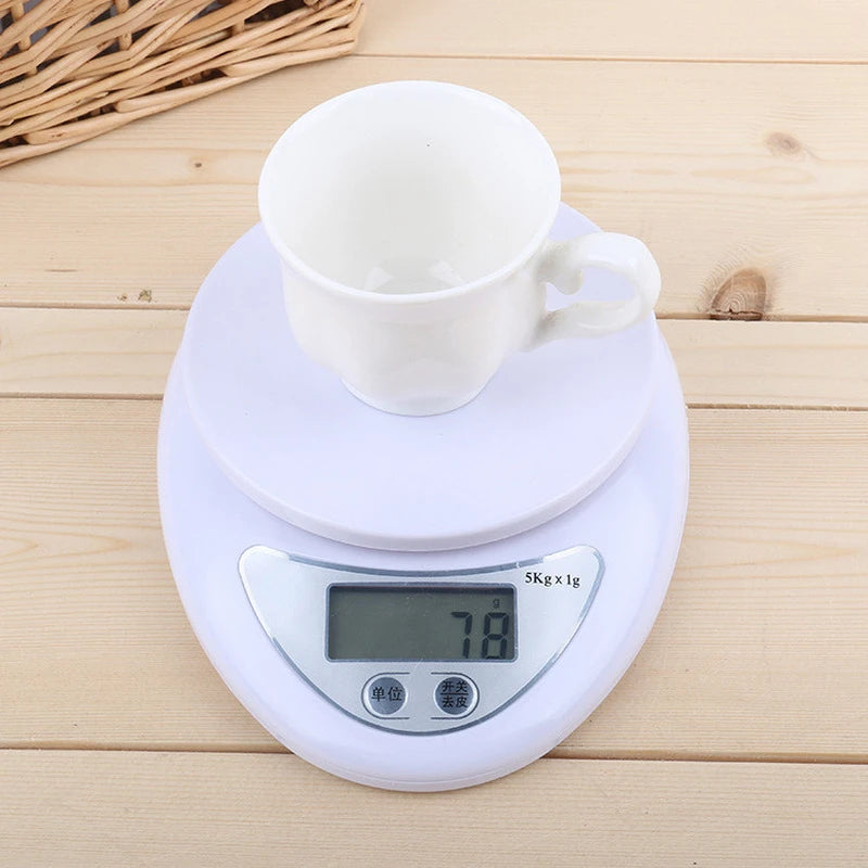 Digital Kitchen Scale with Bowl | 5kg Capacity, Tare Function