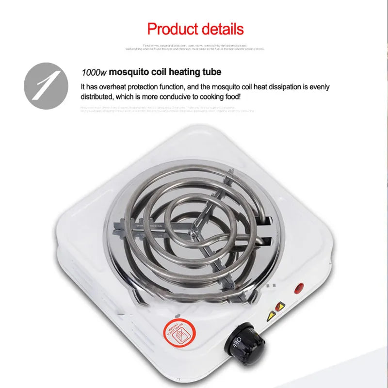 Electric Hot Plate Stove | Portable Single Burner with Adjustable Temperature