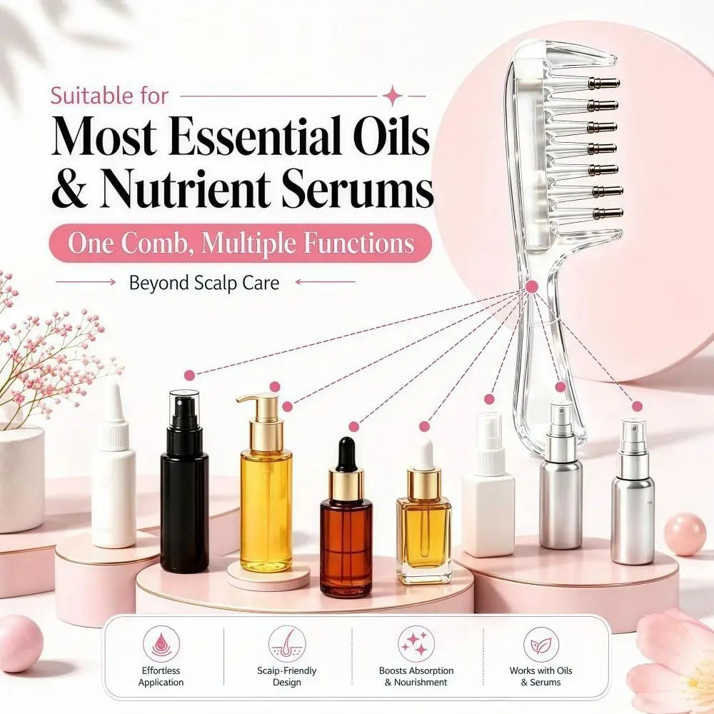 Scalp Oil Applicator Comb for Hair Serums & Oils