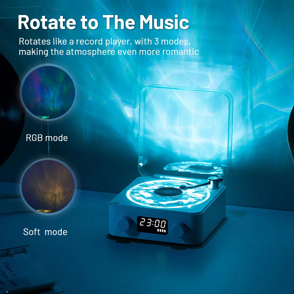 Vinyl Station – 3-in-1 Bluetooth Speaker, Lamp & Clock