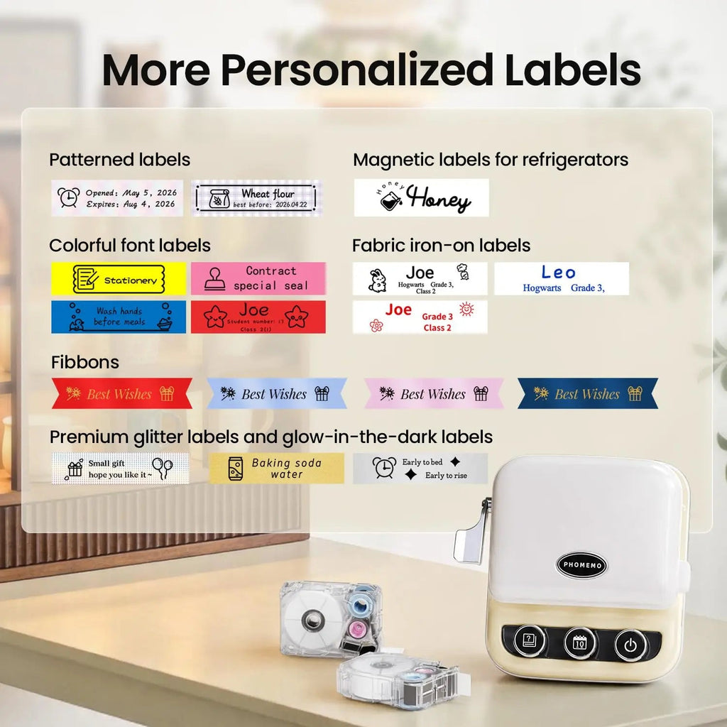 Vintage Ribbon Printer – Retro Bluetooth Label Maker