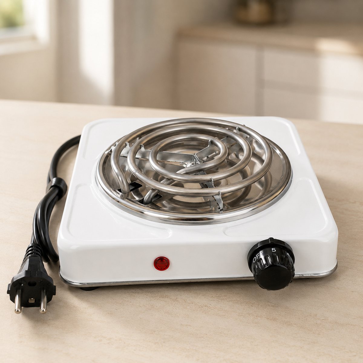Electric Hot Plate Stove | Portable Single Burner with Adjustable Temperature
