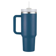 Vacuum Insulated Steel Tumbler 1200ml | Handle & Reusable Straw, Hot & Cold