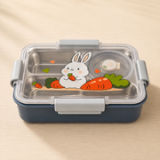 Kids Bunny Lunch Box | Stainless Steel with Extra Steel Bowl