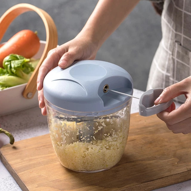 Manual Pull-String Vegetable & Meat Chopper – Large