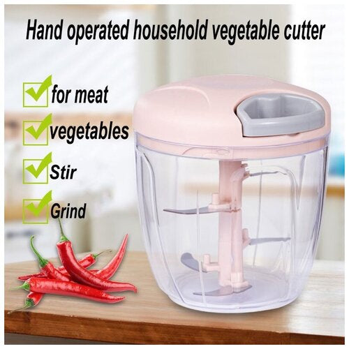 Manual Pull-String Vegetable & Meat Chopper – Large