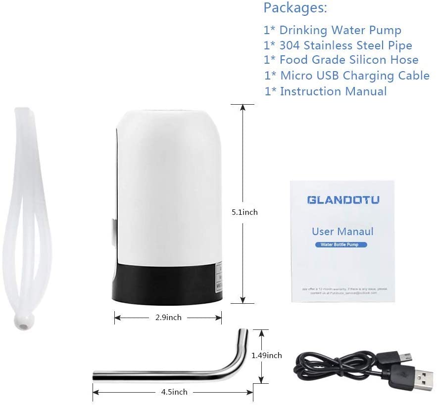 Rechargeable Electric Water Bottle Dispenser Pump