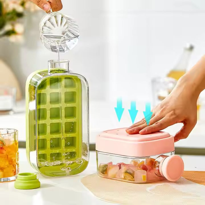 2-in-1 Ice Maker Water Bottle with Straw