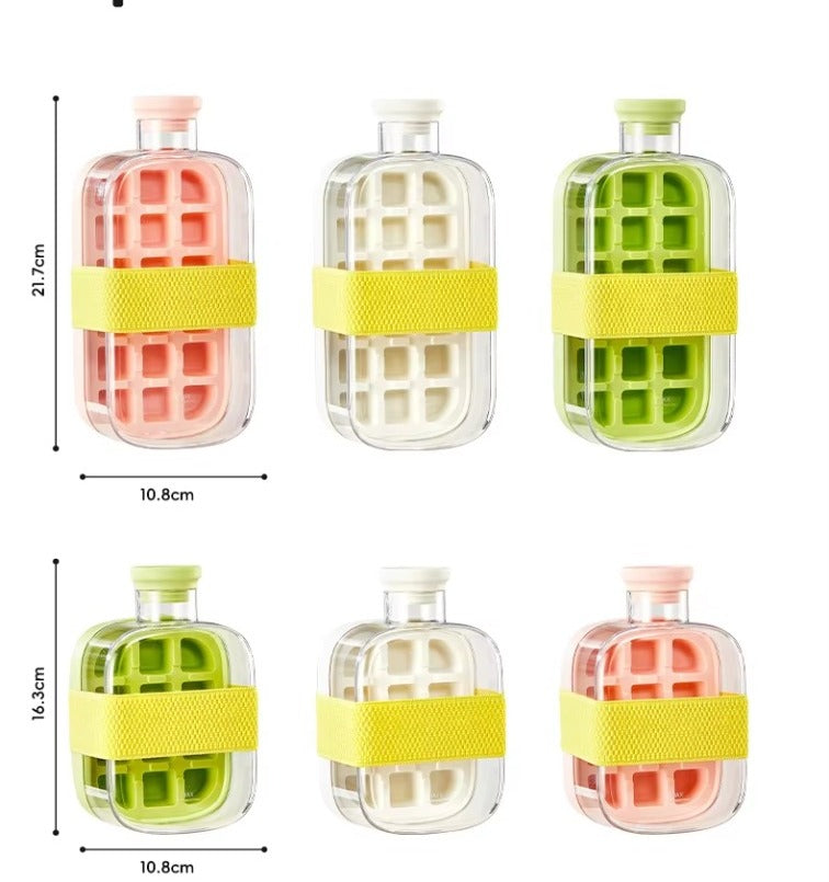 2-in-1 Ice Maker Water Bottle with Straw