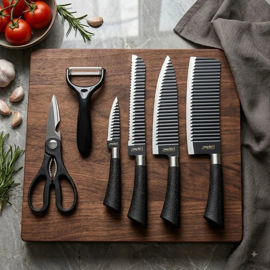 6-Piece Stainless Steel Kitchen Knife Set