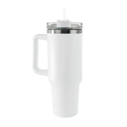 Vacuum Insulated Steel Tumbler 1200ml | Handle & Reusable Straw, Hot & Cold