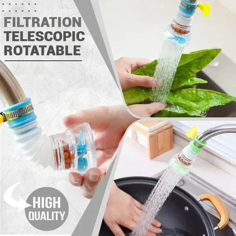 360° Adjustable Kitchen Faucet Extender with Filter