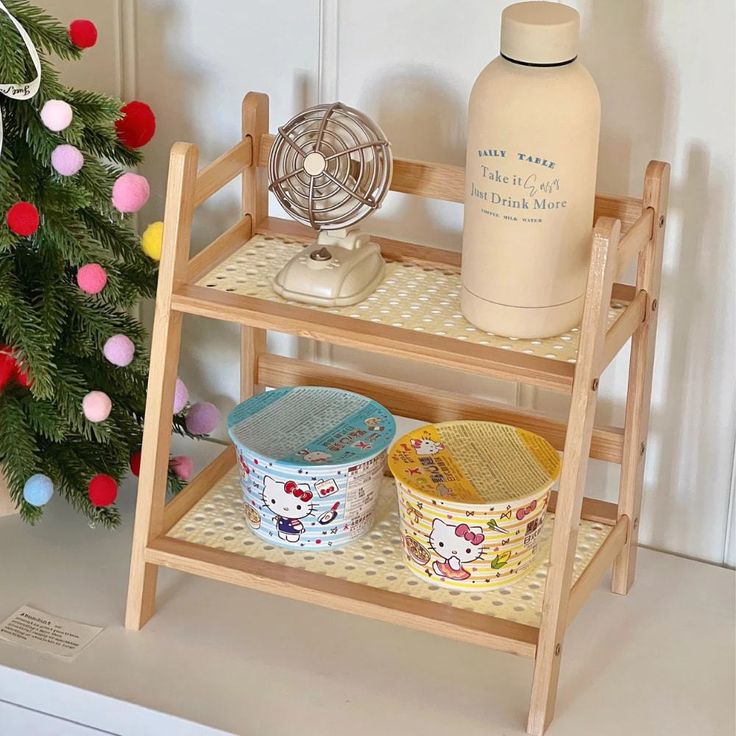 2-Tier Bamboo Countertop Organizer Shelf