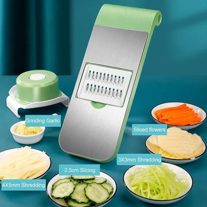 5-in-1 Manual Vegetable Slicer & Chopper | Multi-Blade Kitchen Tool