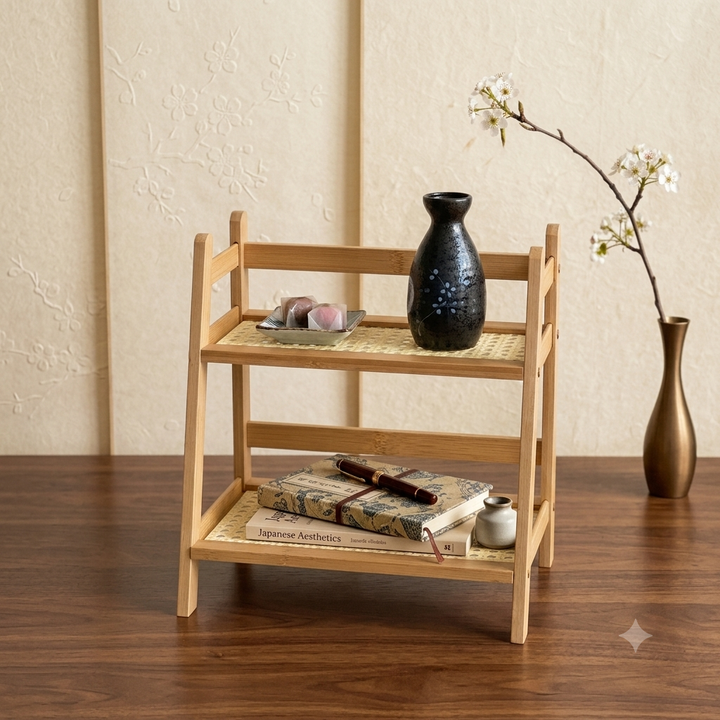 2-Tier Bamboo Countertop Organizer Shelf